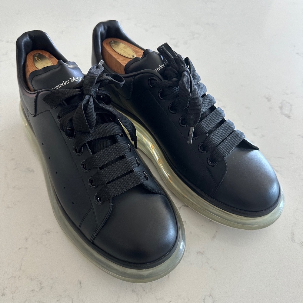 Alexander McQueen Oversized Transparent Sole Sneakers - Black - Size 41